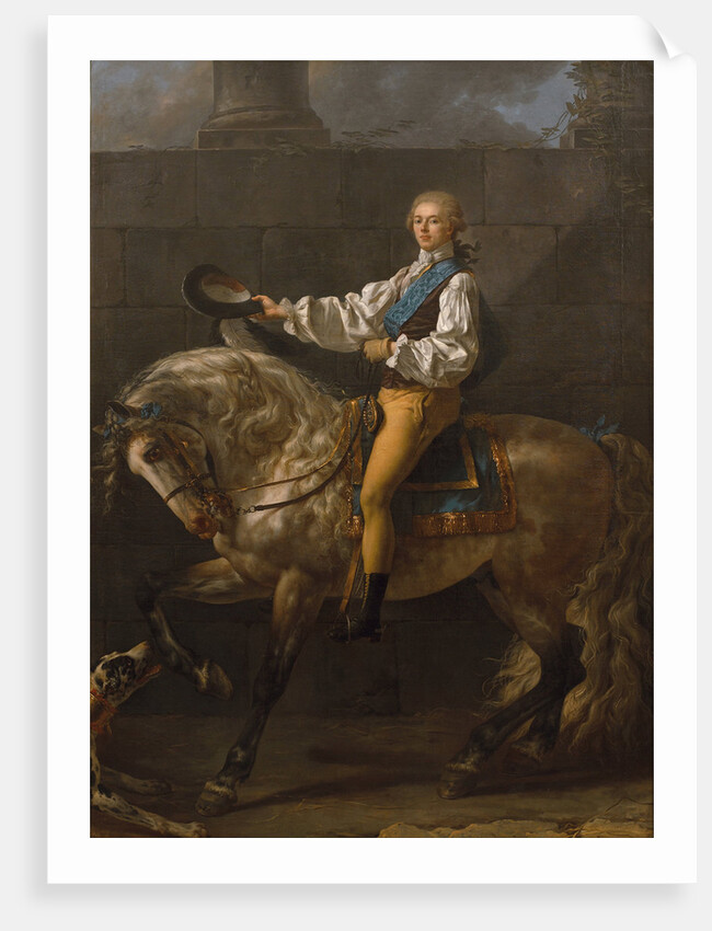 Equestrian portrait of Stanislaw Kostka Potocki by Jacques Louis David