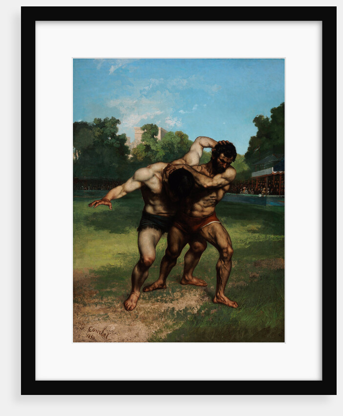 The Wrestlers by Gustave Courbet