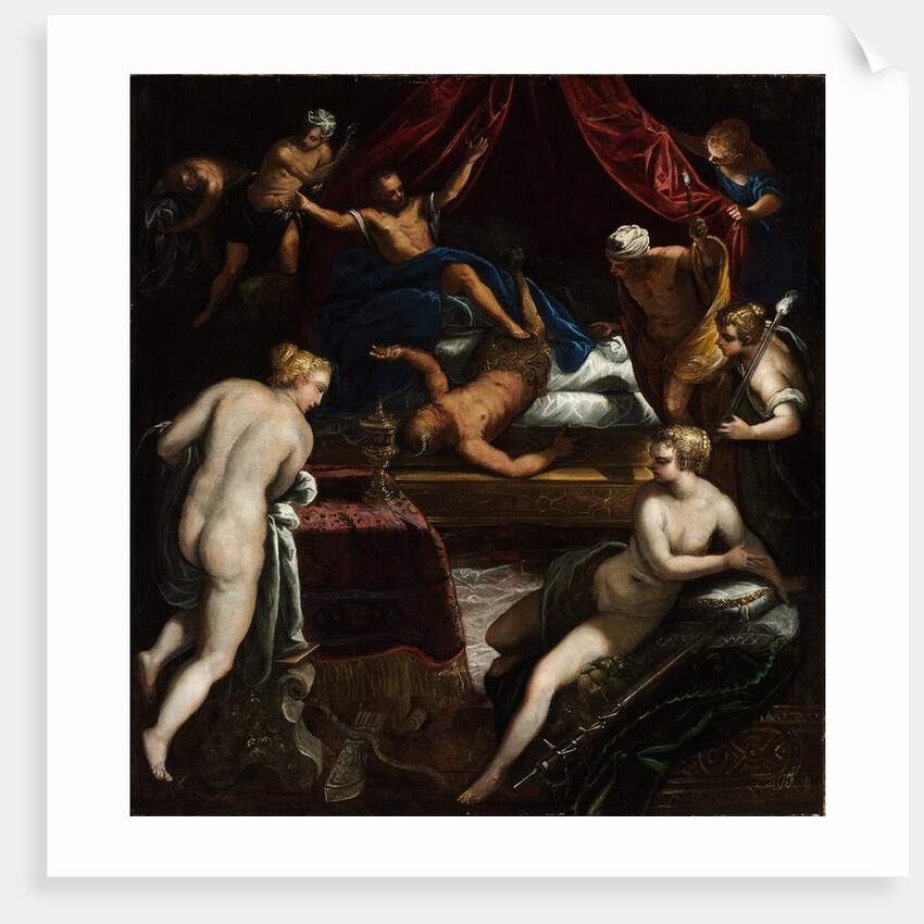 Hercules Expelling the Faun from Omphales Bed by Jacopo Tintoretto