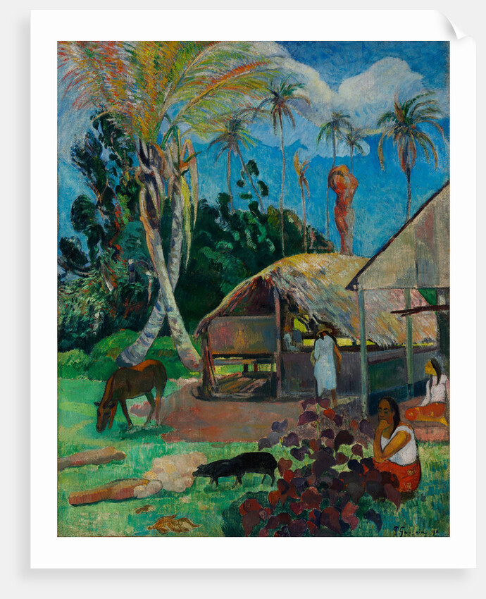 The Black Pigs by Paul Eugéne Henri Gauguin
