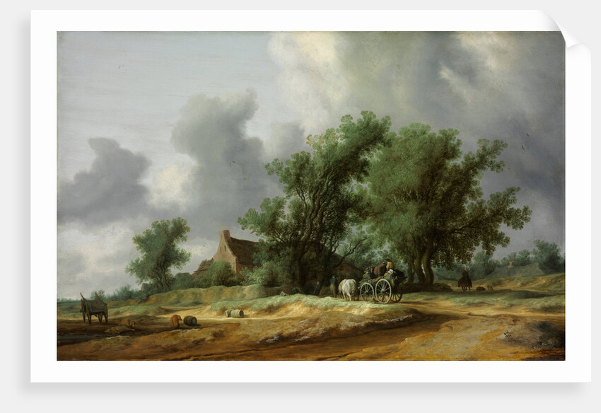 Road in the Dunes with a Carriage by Salomon Jacobsz van Ruisdael