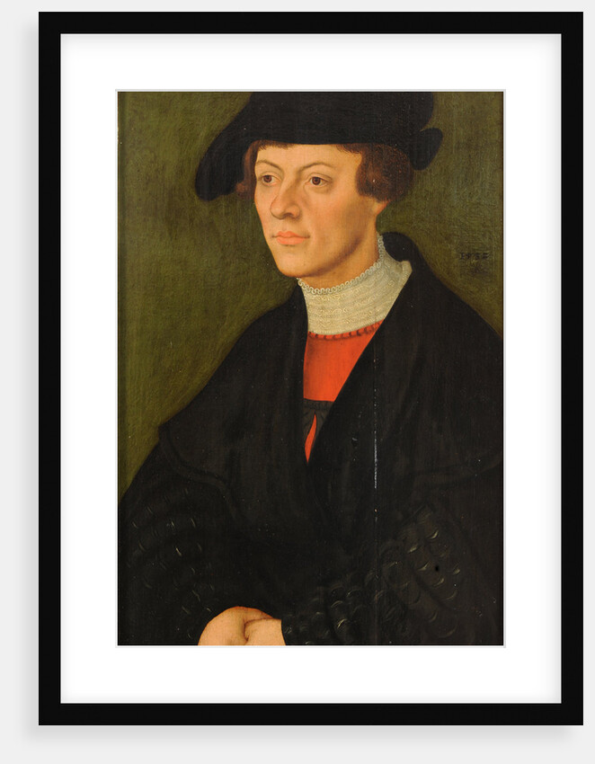 Portrait of a 19-year-old young man in black clothes by Lucas Cranach the Elder