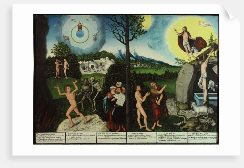 Damnation and Redemption. Law and Grace by Lucas Cranach the Elder