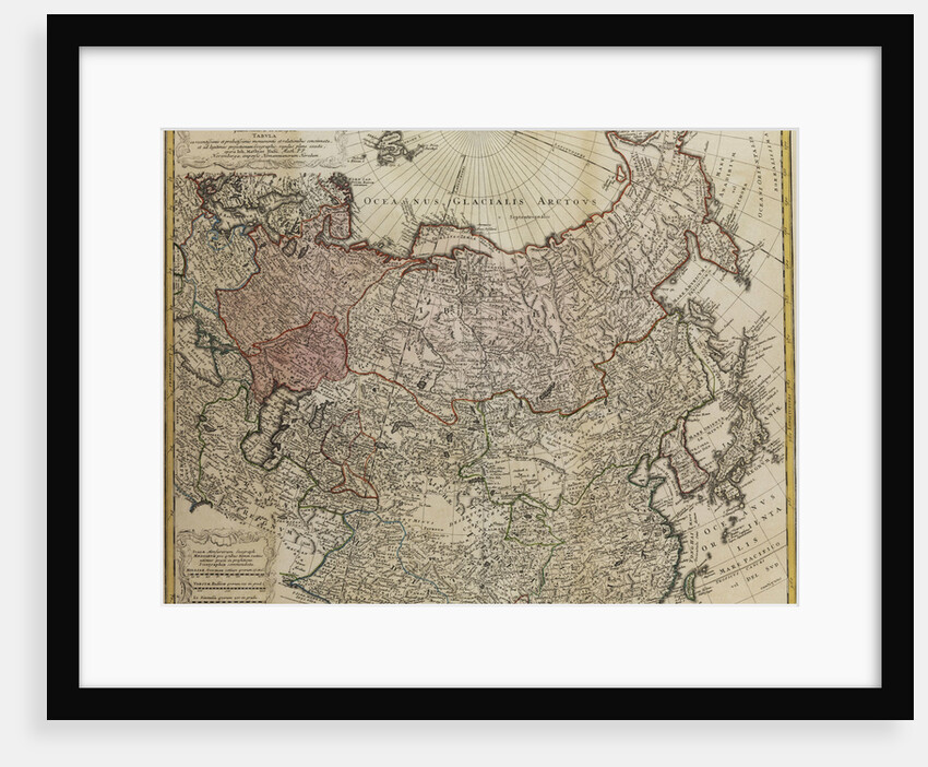 Map of Russia by Johann Matthias Hase
