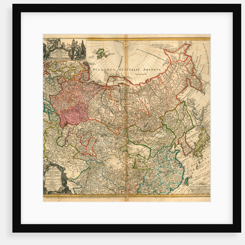 Map of Russia by Johann Baptist Homann