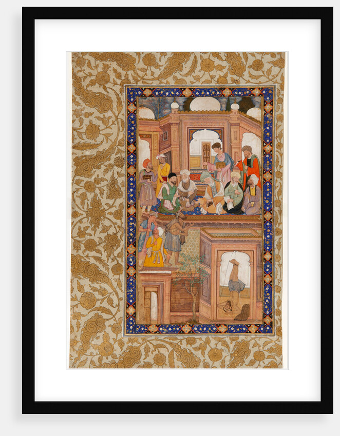 Sufi Reunion. Miniature from Nafahat al-Uns (Breaths of Fellowship) by Jami by Anonymous