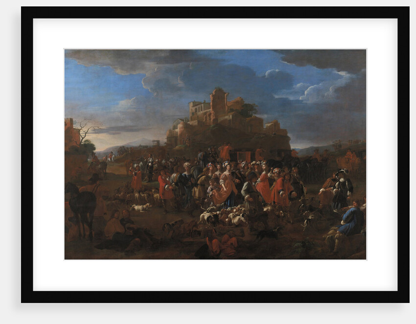 Charles Emmanuel II, Duke of Savoy and Françoise Madeleine dOrléans with Royal court by Jan Miel