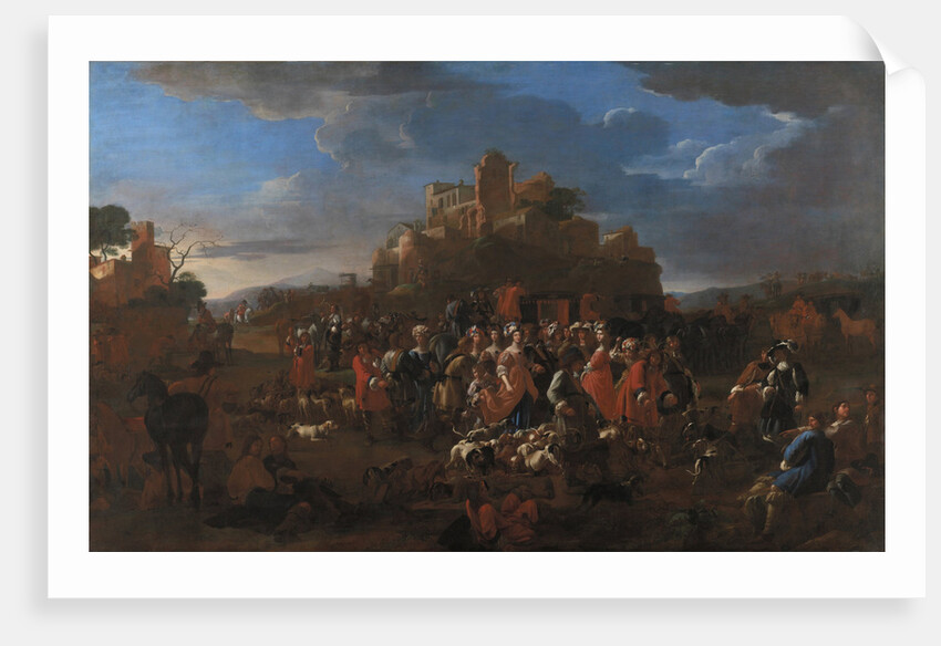 Charles Emmanuel II, Duke of Savoy and Françoise Madeleine dOrléans with Royal court by Jan Miel