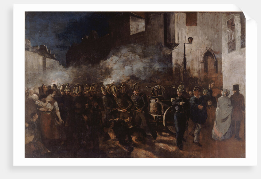 Firemen Running to a Fire by Gustave Courbet