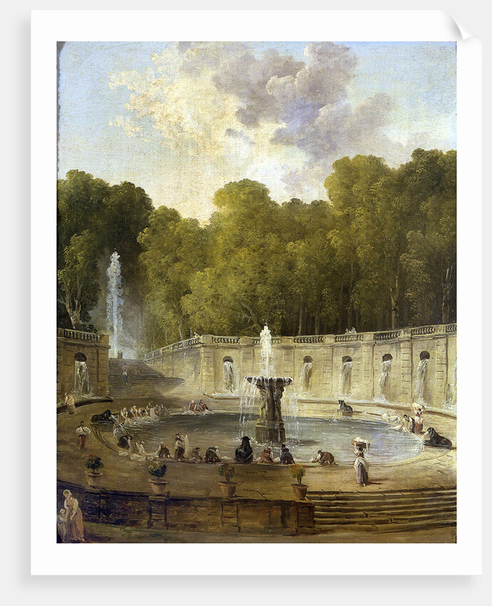 Washerwomen in a park by Hubert Robert