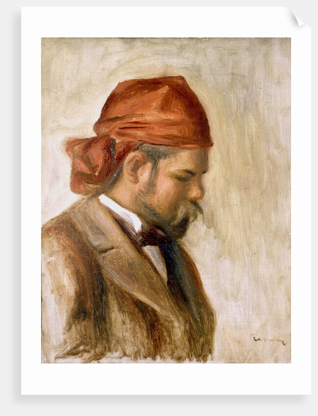 Ambroise Vollard in a Red Bandana by Pierre Auguste Renoir