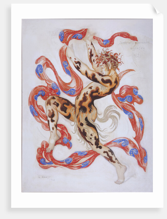 Vaslav Nijinsky in the Ballet The Afternoon of a Faun by C. Debussy by Léon Bakst