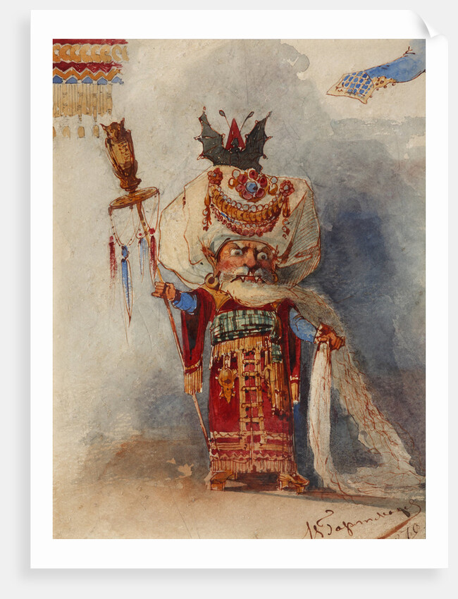 Chernomor. Costume design for the opera Ruslan and Lyudmila by M. Glinka by Viktor Alexandrovich Hartmann