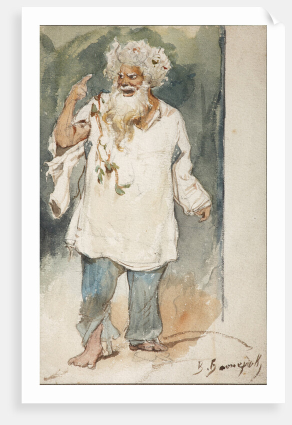 Costume design for the opera Rusalka by A. Dargomyzhsky by Viktor Mikhaylovich Vasnetsov