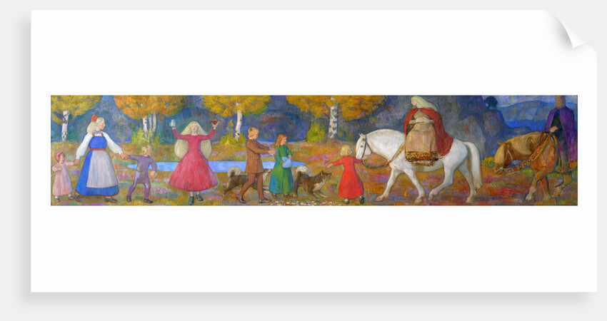 Little Kjersti and Elvenking by Erik Theodor Werenskiold