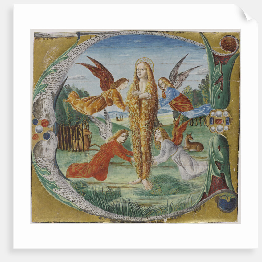 Saint Mary Magdalen surrounded by angels by Maestro del Salomone Wildenstein