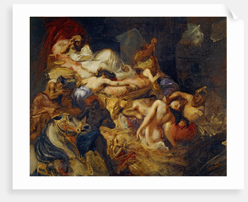 Death of Sardanapalus (Studiy) by Eugène Delacroix