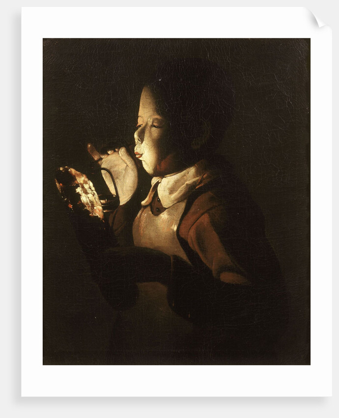 Boy Blowing at Lamp by Georges de La Tour