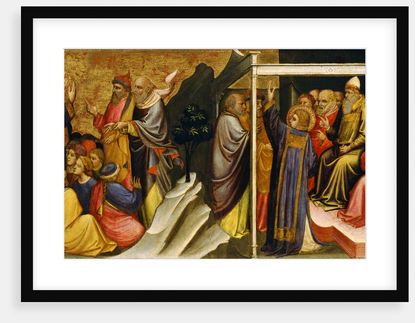 Predella Panel: Saint Stephen before the High Priest and Elders of the Sanhedrin by Mariotto di Nardo