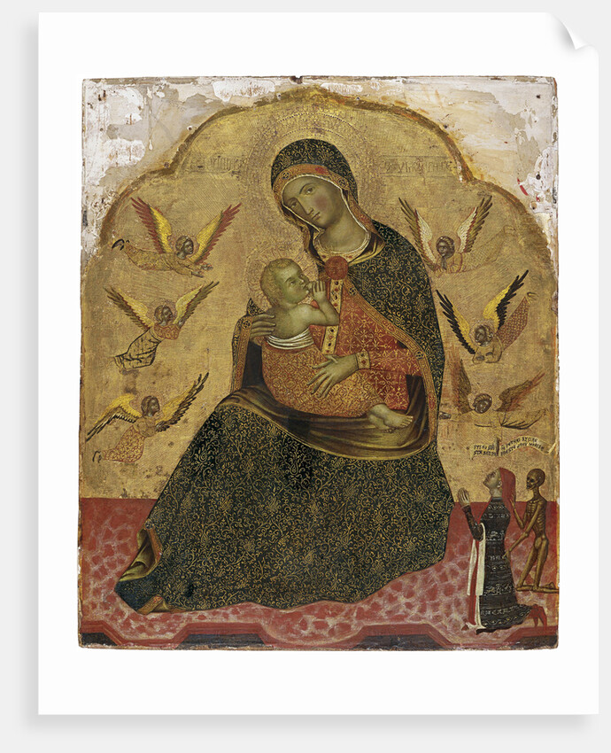 The Virgin of Humility with Angels and a Donor by Anonymous