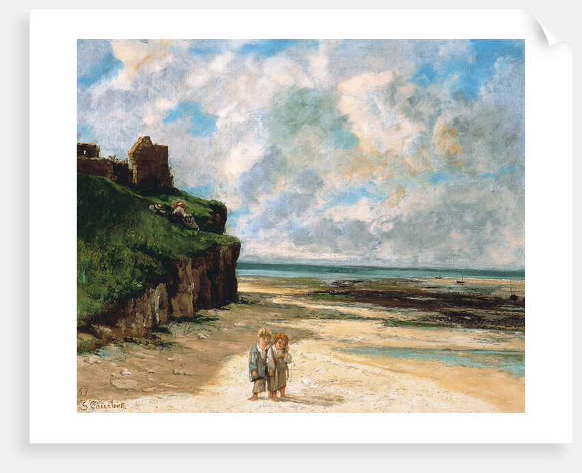 The Beach at Saint-Aubin-sur-Mer by Gustave Courbet