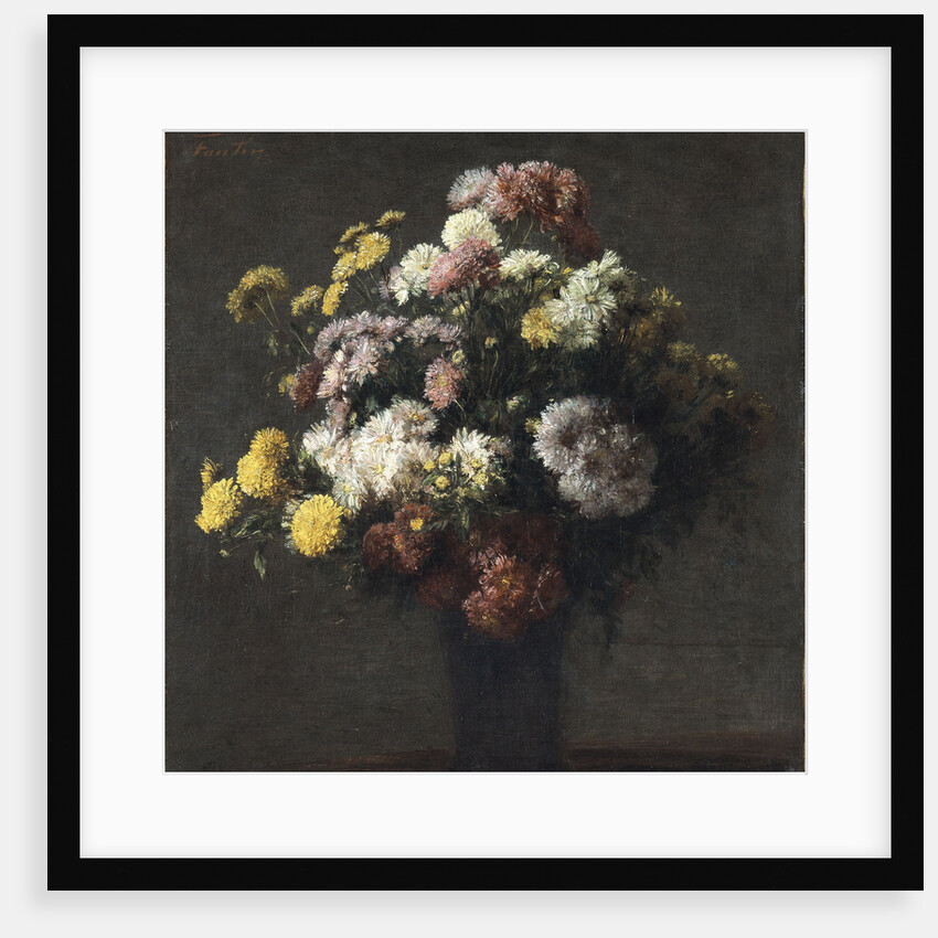 Vase with Chrysanthemums by Henri Fantin-Latour