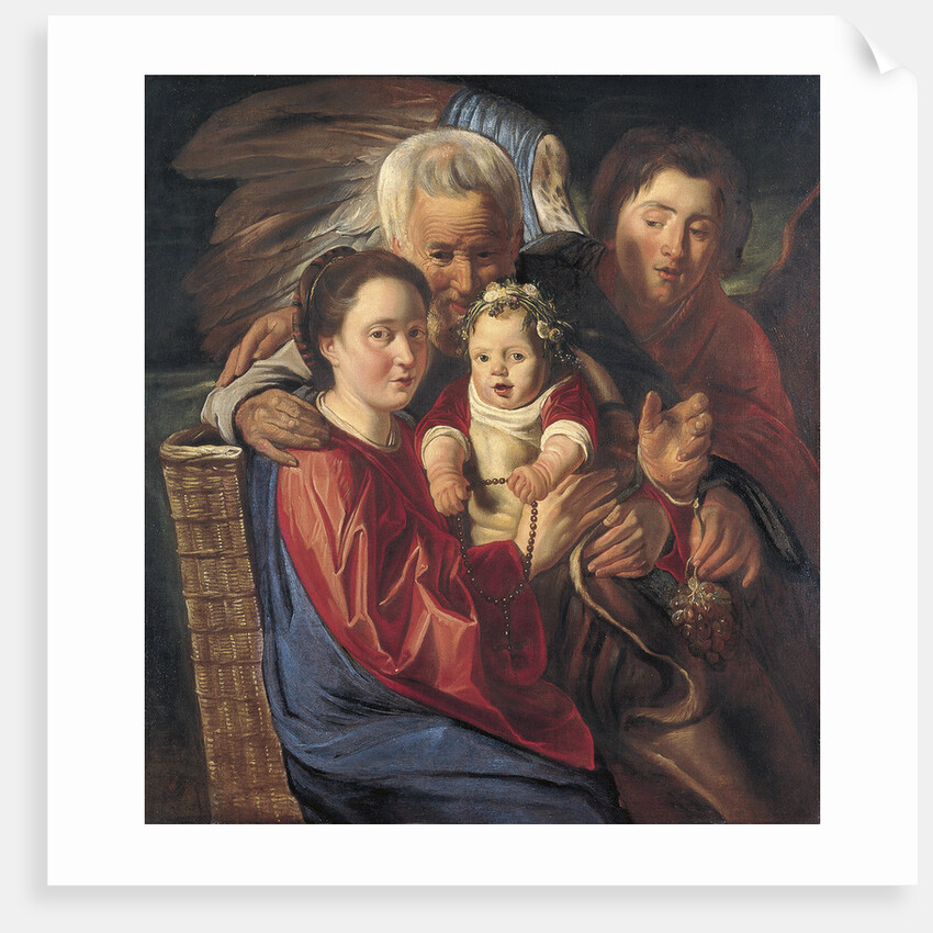 The Holy Family with an Angel by Jacob Jordaens