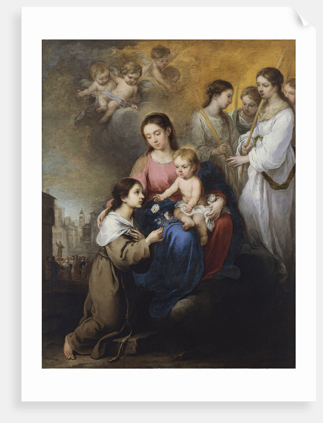The Virgin and Child with Saint Rose of Viterbo by Bartolomé Estebàn Murillo
