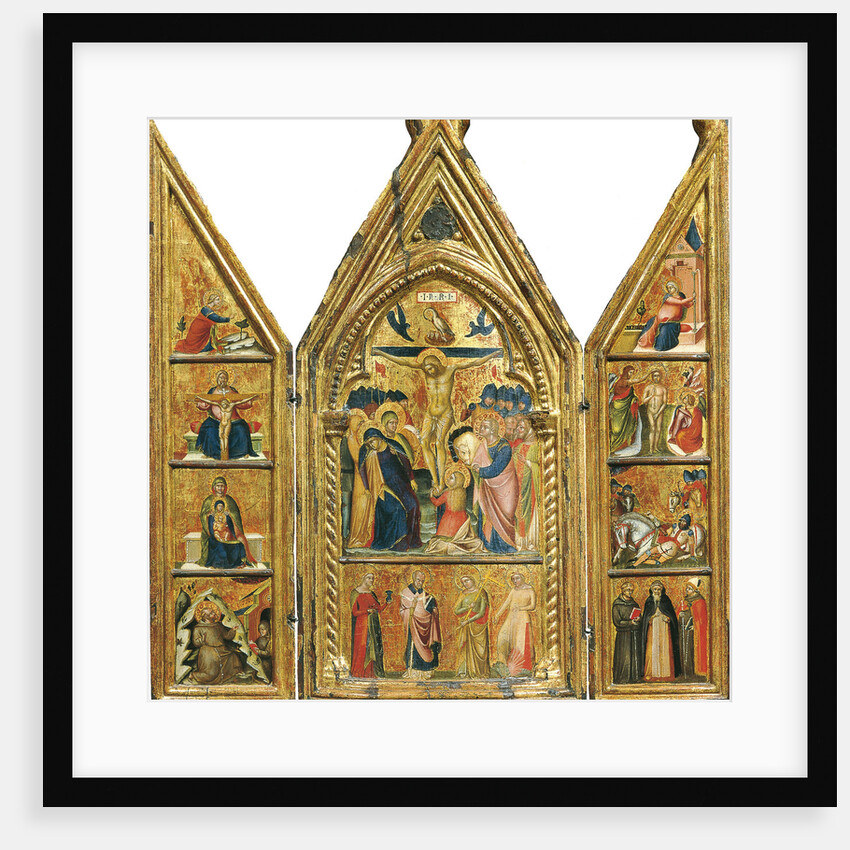 Portable Triptych with a central Crucifixion by Lorenzo Veneziano