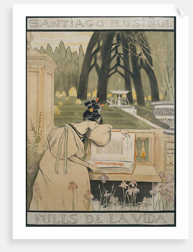 Fulls de la vida (Poster) by Santiago Rusiñol