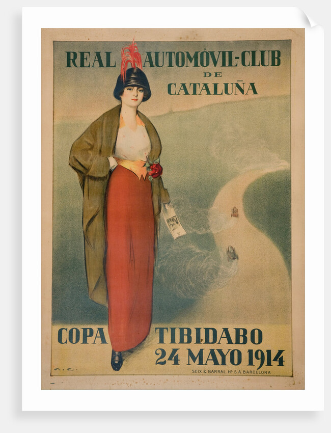 Real Automóvil Club de Cataluña (Poster) by Ramon Casas