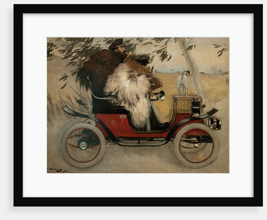 Ramon Casas and Pere Romeu in an Automobile by Ramon Casas