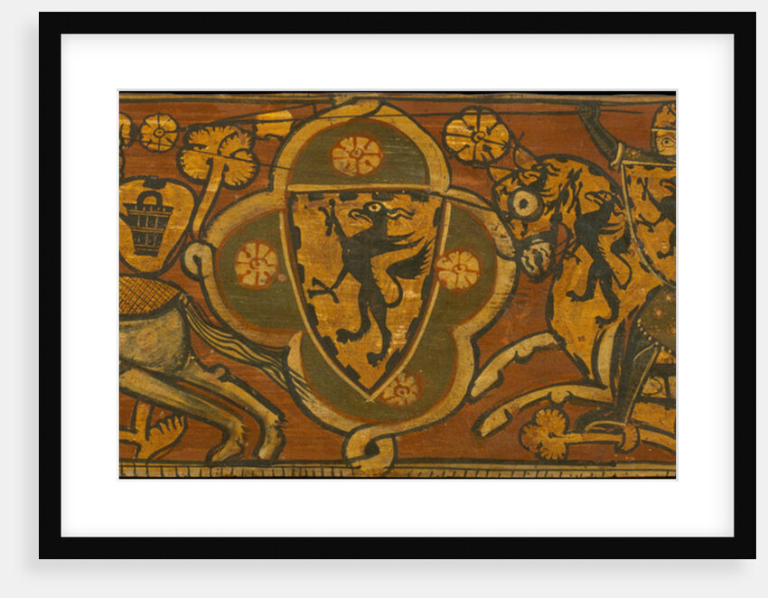 Ceiling panel with a fight between a Christian knight and a Muslim by Anonymous