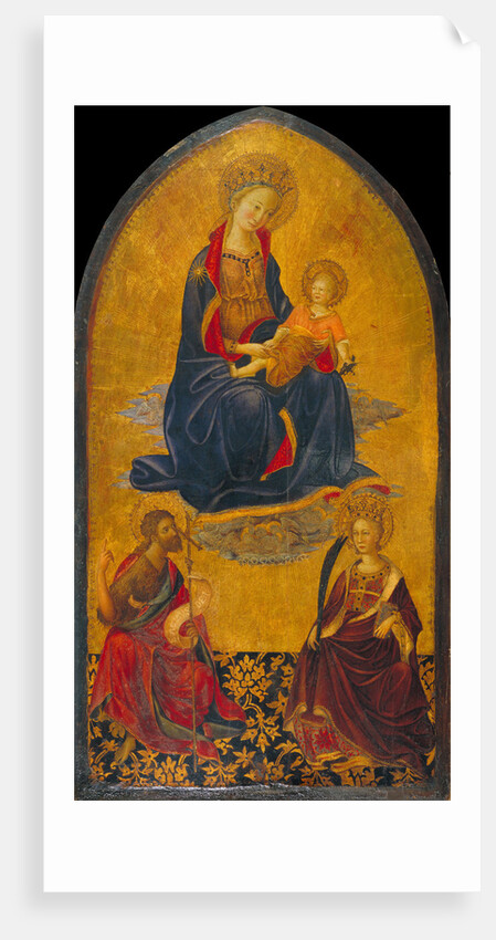 The Adoration of the Virgin and Child by Saint John the Baptist and Saint Catherine by Gherardo Starnina