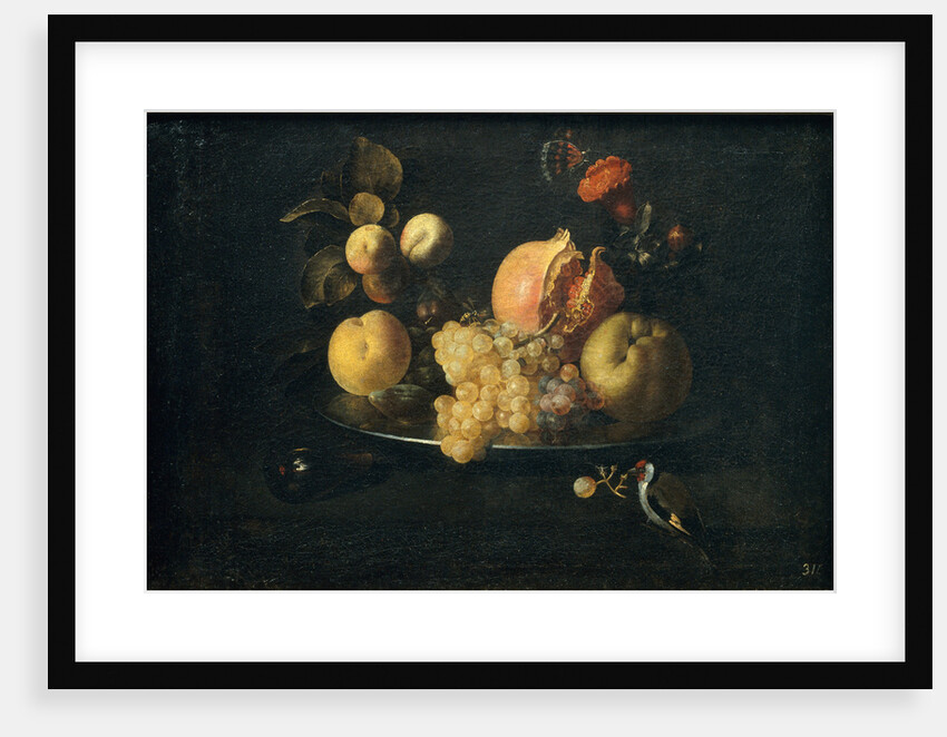 Still Life with Fruit and Goldfinch by Juan de Zurbarán