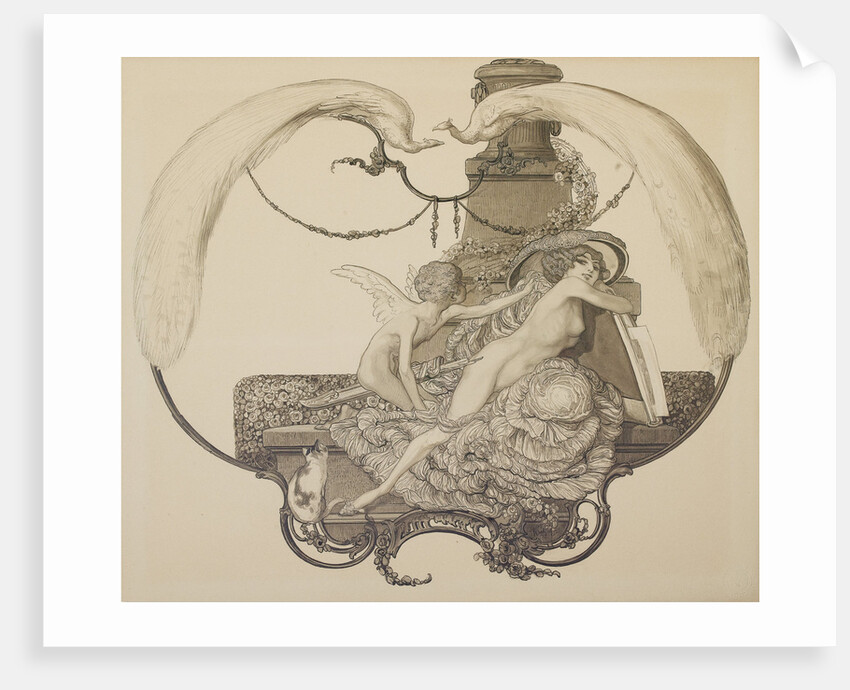 Design for a bookplate by Franz von Bayros