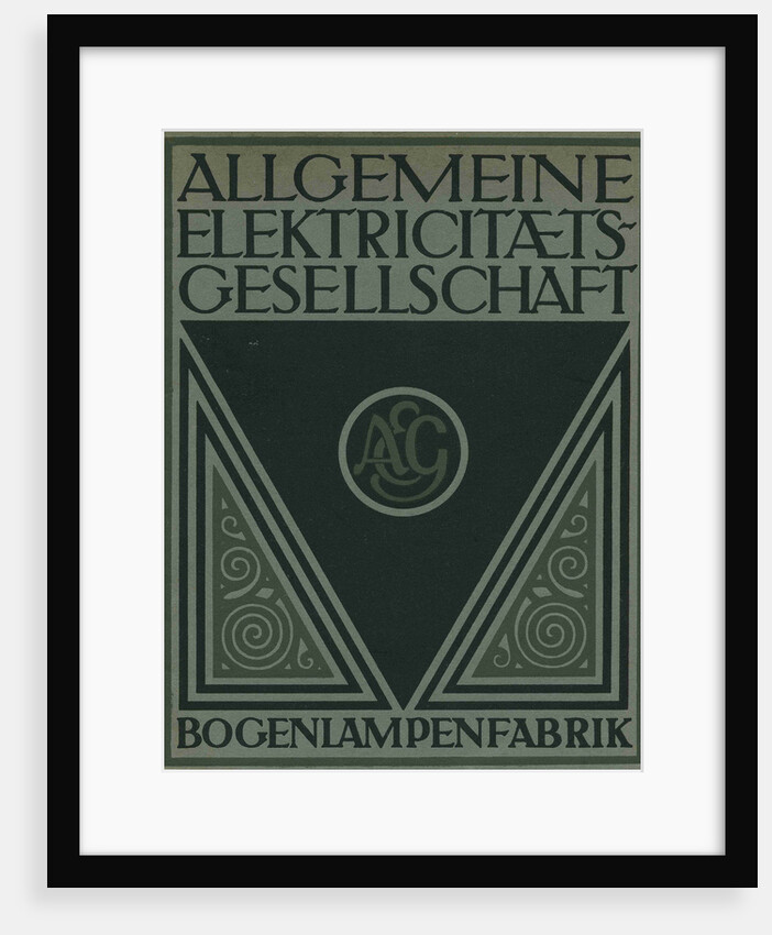 Title page of an AEG product brochure by Peter Behrens