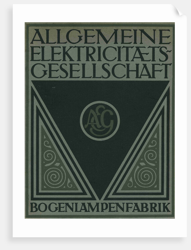 Title page of an AEG product brochure by Peter Behrens