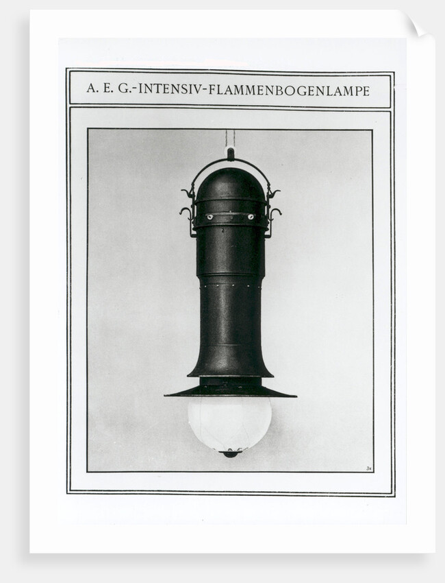 AEG Intensive Flame Arc Lamp by Peter Behrens