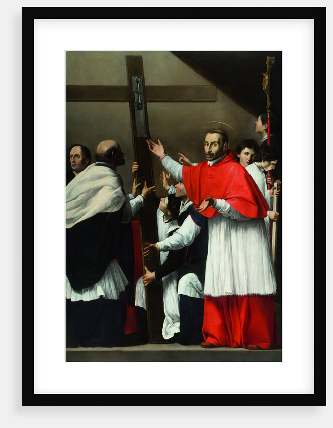 The Exaltation of the Holy Nail with Saint Charles Borromeo by Carlo Saraceni