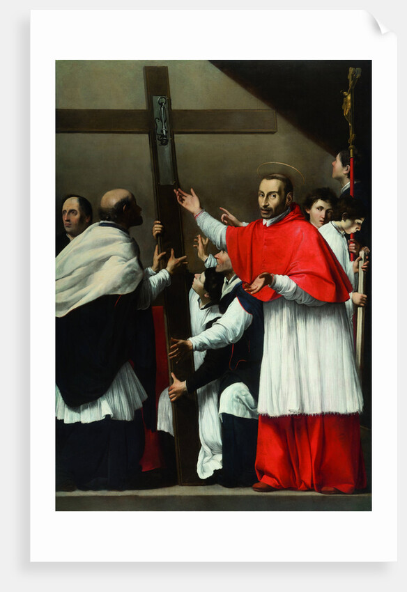 The Exaltation of the Holy Nail with Saint Charles Borromeo by Carlo Saraceni