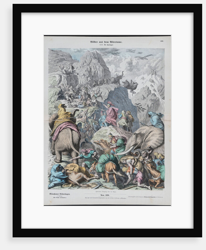 Hannibal Crosses the Alps (from Münchener Bilderbogen) by Gottlob Heinrich Leutemann