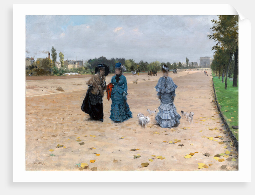 Avenue du Bois de Boulogne by Giuseppe De Nittis