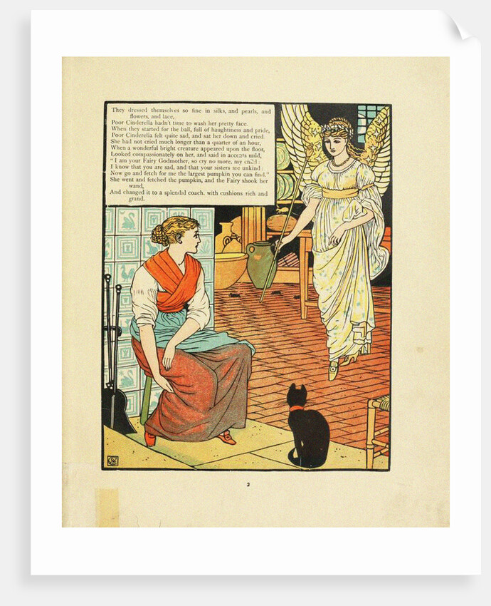 Illustration for Fairy Tale Cinderella by Walter Crane