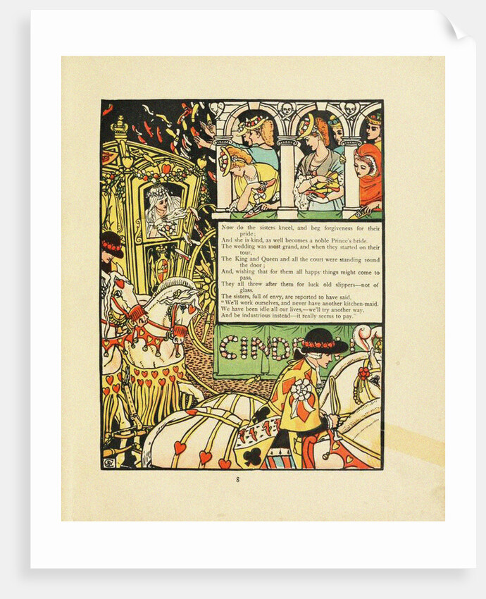 Illustration for Fairy Tale Cinderella by Walter Crane