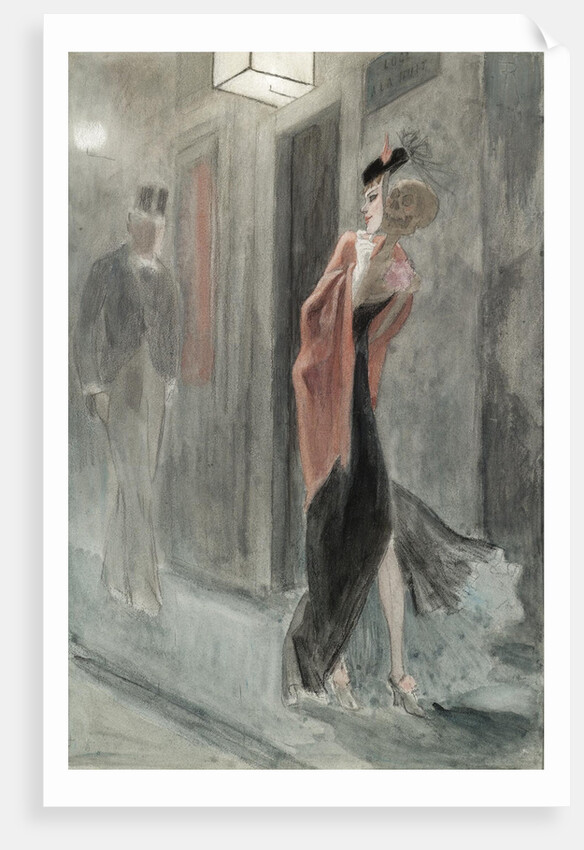 Street corner, four in the morning (Parodie humaine) by Félicien Rops