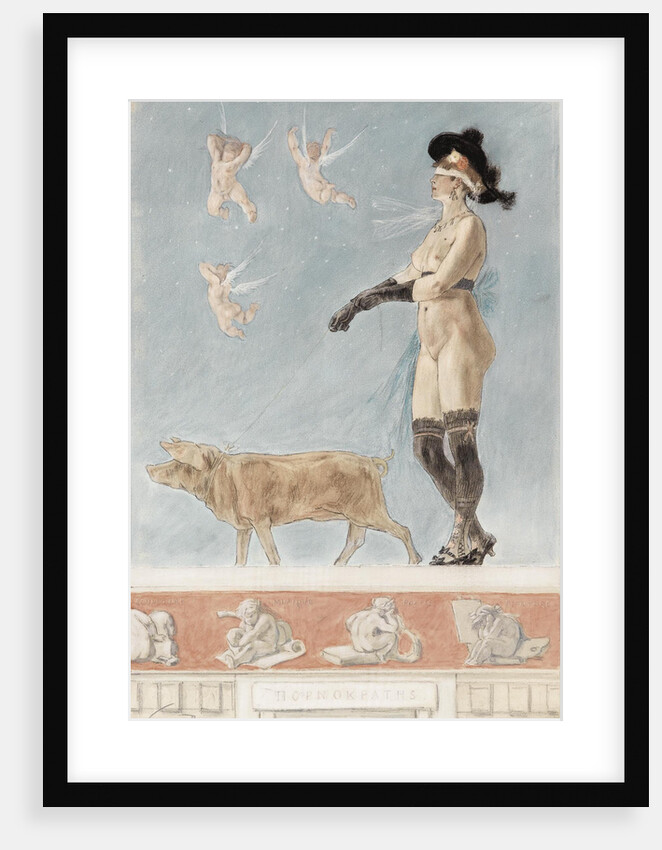 Pornokrates (La Dame au cochon) by Félicien Rops