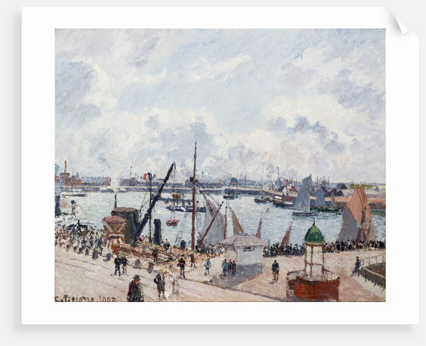 The Outer Harbour of Le Havre. Morning. Sun by Camille Pissarro