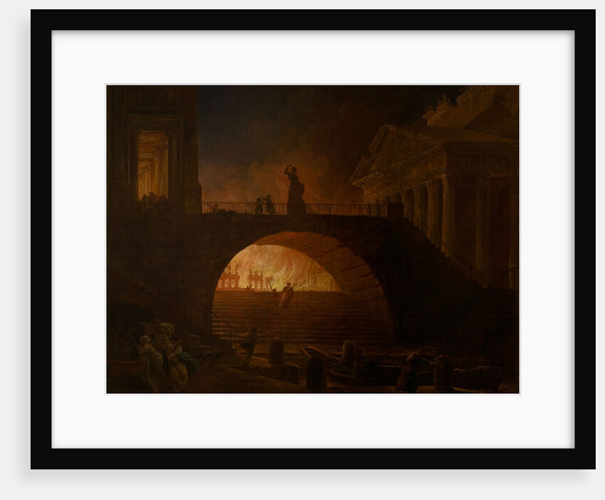The Burning of Rome by Hubert Robert