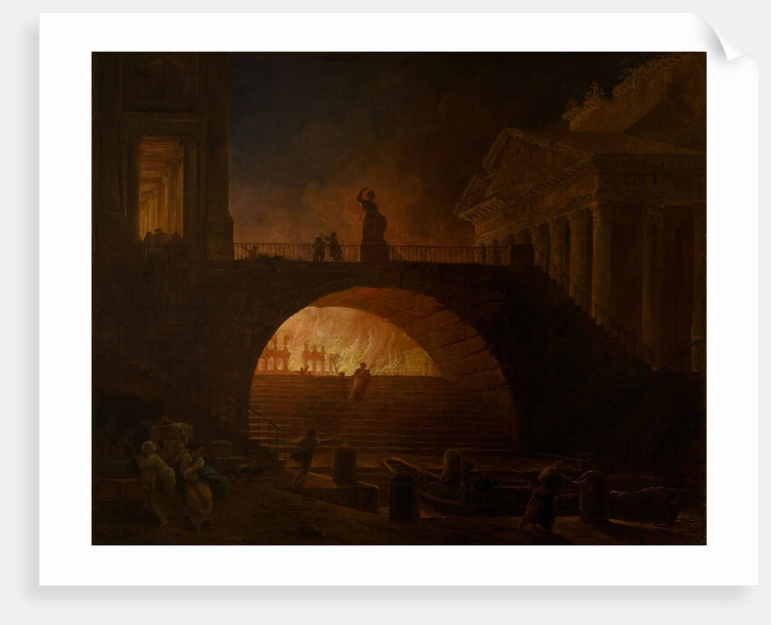 The Burning of Rome by Hubert Robert